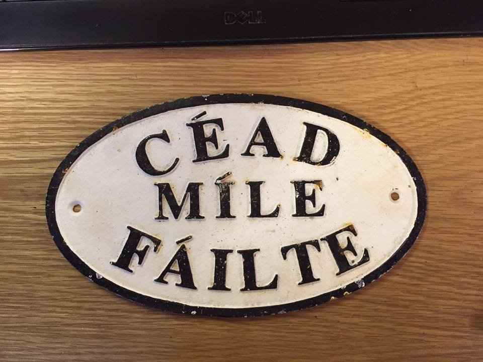 Cead Mile Failte Cast Plaque