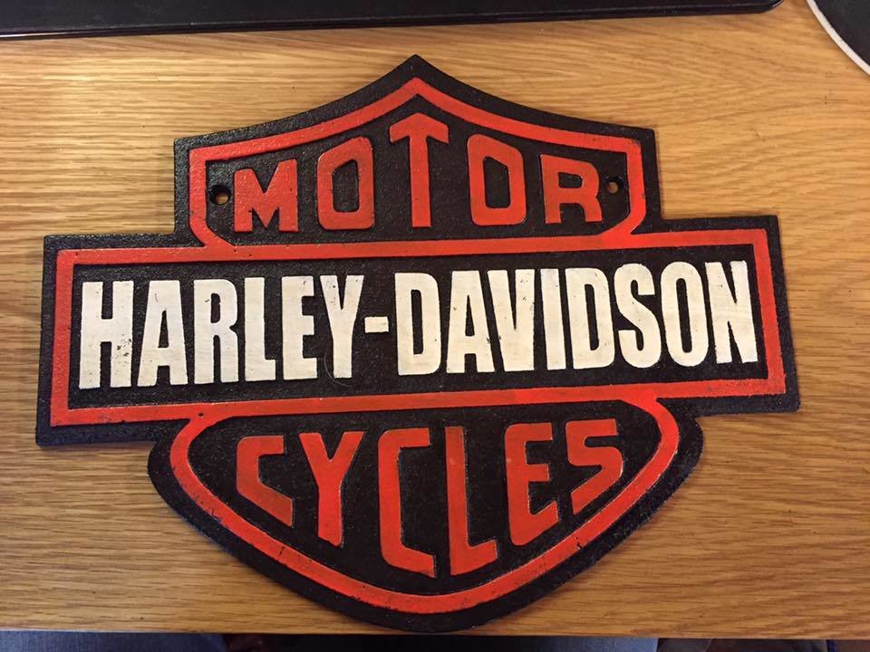 Harley Davidson Motor Cycles Cast Plaque Harley Davidson Motor Cycles Cast Plaque