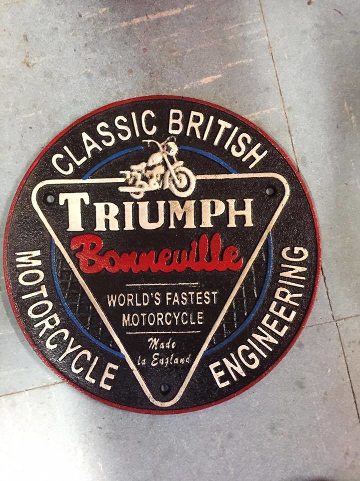 Triumph Bonneville Cast Plaque Triumph Bonneville Cast Plaque