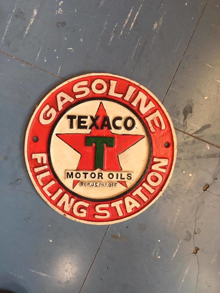 Texaco Gasoline Filling Station Cast Palque Texaco Gasoline Filling Station Cast Palque