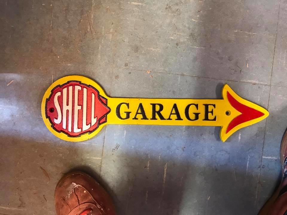 Shell Garage Cast Plaque