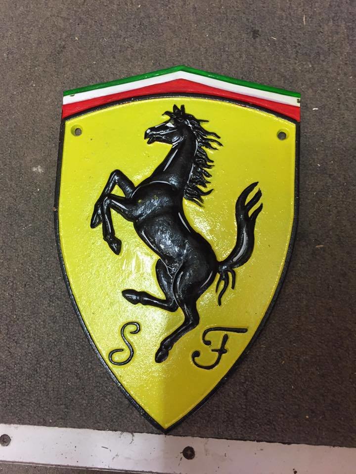 Ferrari Cast Plaque
