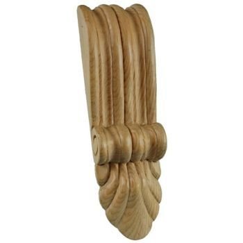 Medium Reeded Applique Corbel with Fan Medium Reeded Applique Corbel with Fan