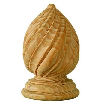 Spiral Carved Newel Post Finial Spiral Carved Newel Post Finial
