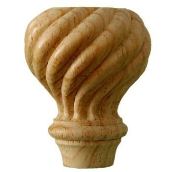 Small Spiral Carved Tulip Foot Small Spiral Carved Tulip Foot