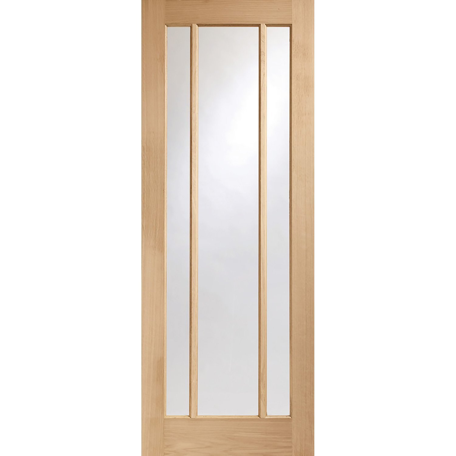 Worcester Three Light Oak With Clear Glass Fire Door Worcester Three Light Oak With Clear Glass Fire Door