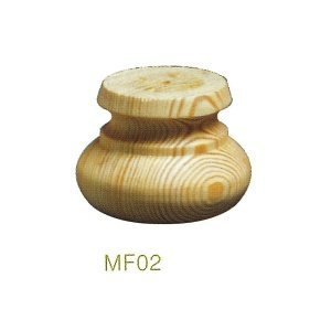 Moulded Bun 84mm Dia x 60mm H Pine Furniture Feet