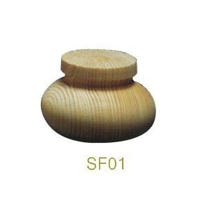 Shaped Bun 84mm Dia x 60mm H Pine Furniture Feet