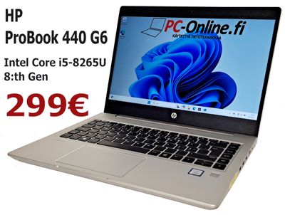 HP ProBook 440 G6 / Intel 8:th gen / 8Gt /256 SSD / Windows 11 Pro / A-Grade