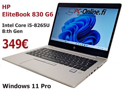 HP EliteBook 830 G6 / Intel 8:th gen / 16Gt /512Gt SSD / Windows 11 Pro / A-Grade