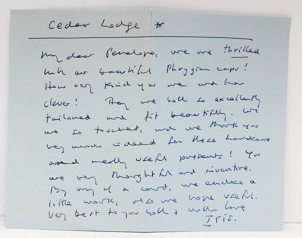 Original Signed Hand Written Letter - Iris Murdoch SIGNED