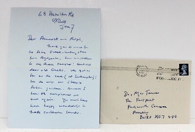 Original Signed Hand Written Letter - Iris Murdoch SIGNED