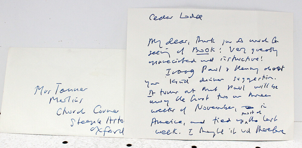 Original Signed Hand Written Letter - Iris Murdoch SIGNED