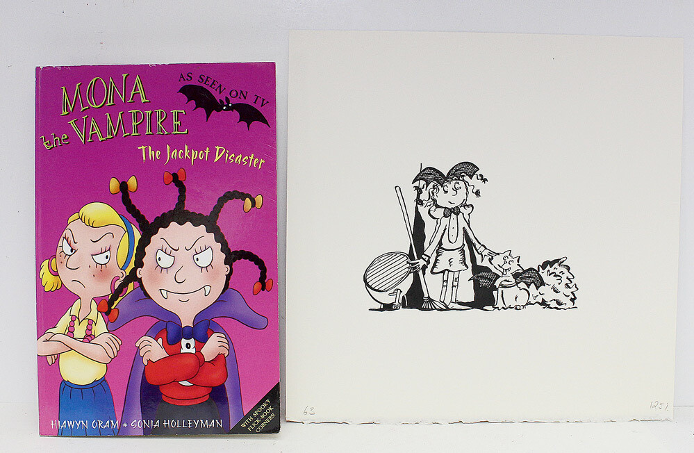 The Complete Original Artwork for Mona The Vampire And The Jackpot Disaster - Sonia Holleyman, Hiawyn Oram