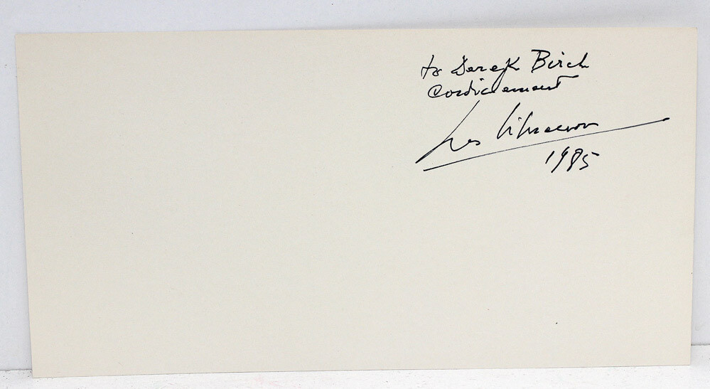 Georges Simenon Original Signed Paper Slip