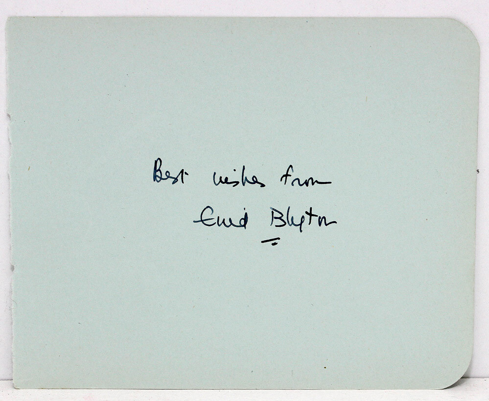 Enid Blyton Original Signed Paper Slip C1950