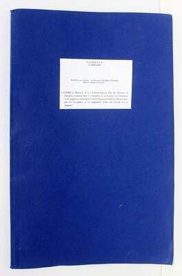 CORRESPONDENCE WITH THE GOVERNOR OF TASMANIA CONNECTED WITH THE INSTITUTION OF AN INQUIRY BY A COMMITTEE OF THE LEGISLATIVE ASSEMBLY INTO THE WORKINGS OF THE CONVICT DEPARTMENT