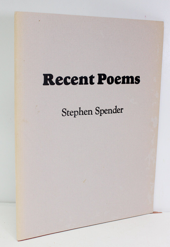 Recent Poems - Stephen Spender SIGNED