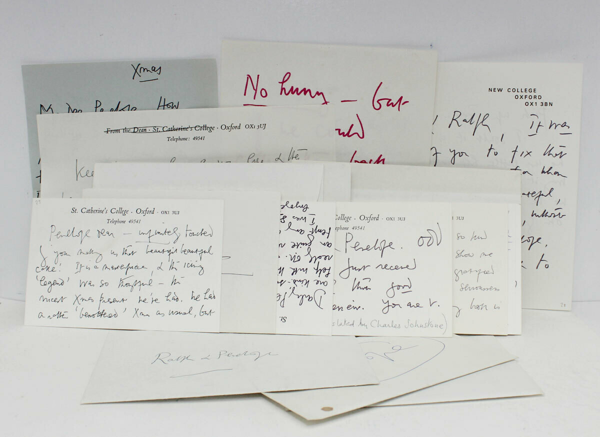 A Collection of Original Signed Hand Written Letter s from John Bayley And Iris Murdoch