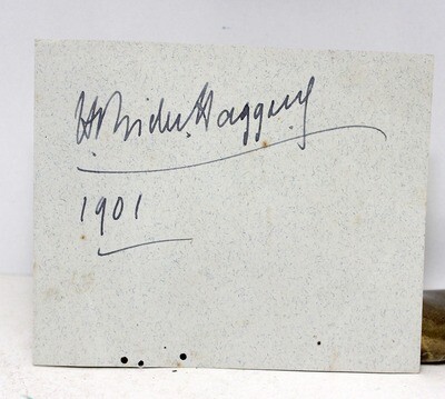 An Original Signed Paper from H Rider Haggard