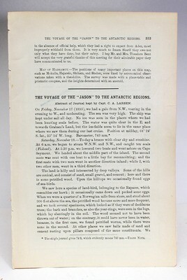 The Voyage of the Jason to the Antarctic Regions and  Expedition to the Hadramut - Captain C A Larsen, J Theodore Bent