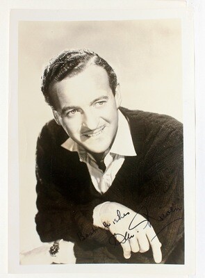 An Original Early Photograph Signed by David Niven