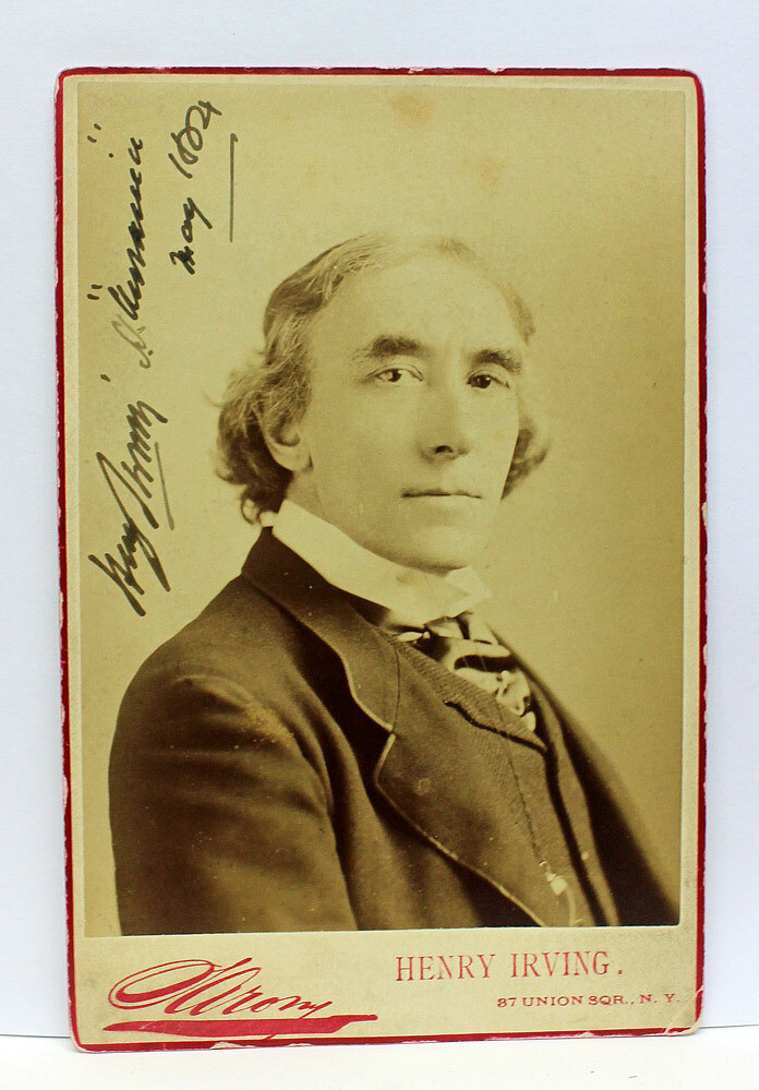 An Original Early Photograph Signed by Henry Irving