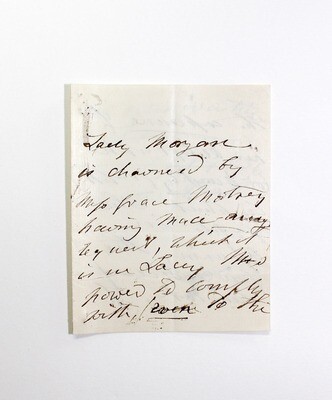 Original Letter Signed by Sydney, Lady Morgan