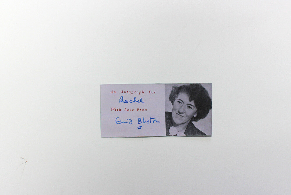 An Original Signed &#39;Autograph for You&#39; paper slip  by Enid Blyton