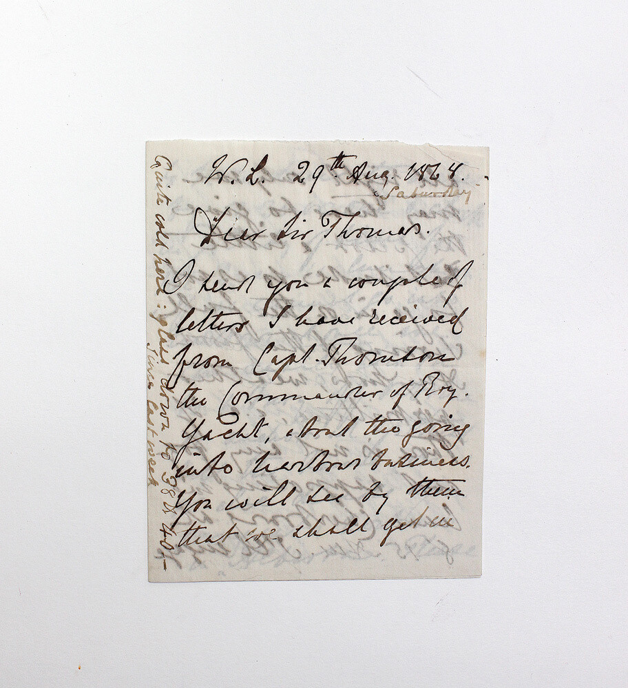 Original Letter Written and Signed by Ernst Leopold, 4th Prince of Leiningen