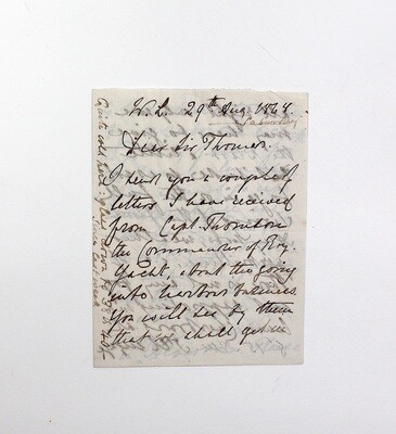 Original Letter Written and Signed by Ernst Leopold, 4th Prince of Leiningen