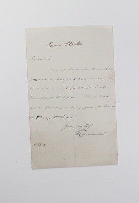 Original Letter Written and Signed by Thomas Chandler Haliburton