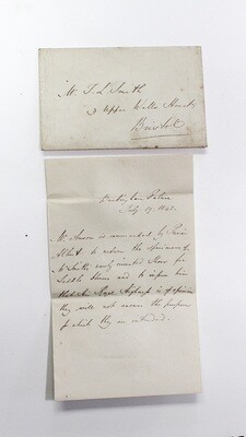 An Original Letter and Envelope from Prince Albert at Buckingham Palace via W Auson