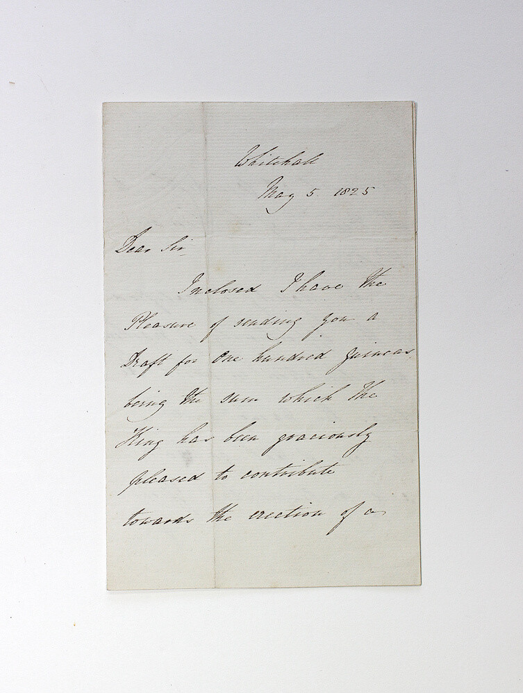 An Original Secretarial Letter Signed at the time by Home secretary Robert Peel.