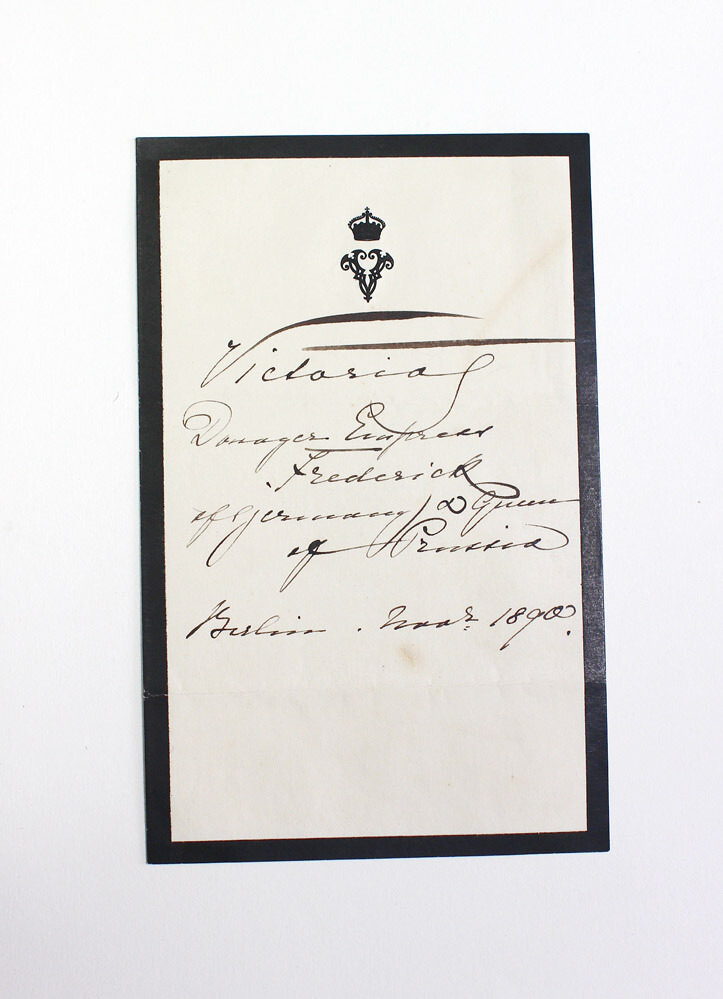 An Original Victoria Personal Stationery Letter Written and Signed by Victoria Dowager Emperor Frederick of Germany and Queen of Prussia.