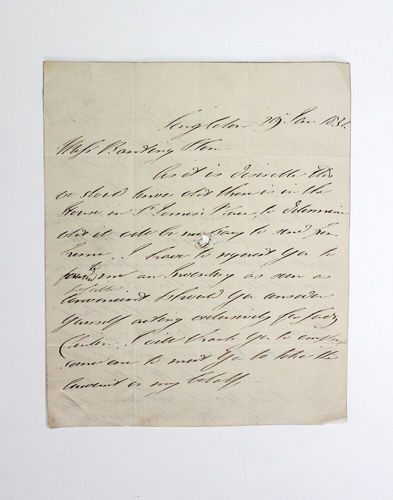 An Original Signed and Written Letter by Lieutenant General Richard Hussey Vivian