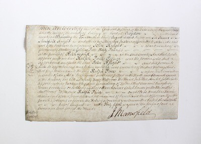 An Original Hand Written General Session of the Delivery of Gaol in the County of Surrey and Richmond led by Sir James Mansfield and other justices.