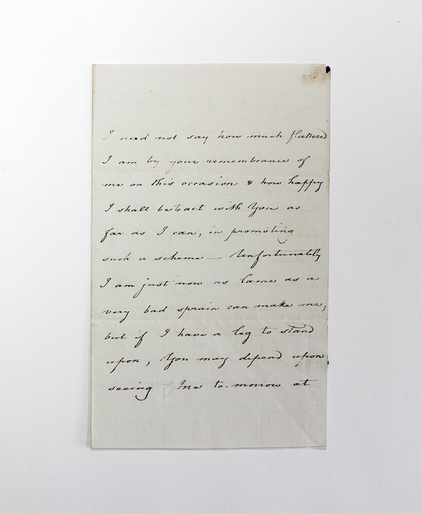 An Original Hand Written and Signed Letter by the poet Samuel Rogers to Prime Minister Lord Aberdeen