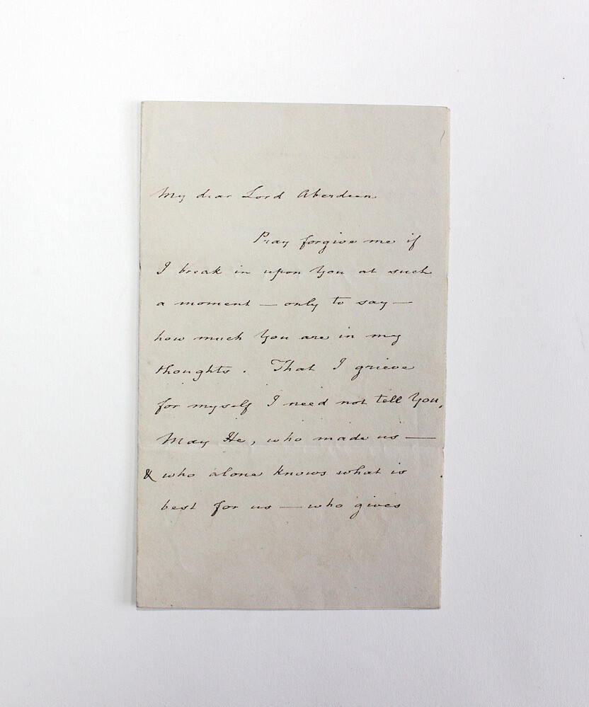 An Original Hand Written and Signed Letter by the poet Samuel Rogers to Prime Minister Lord Aberdeen