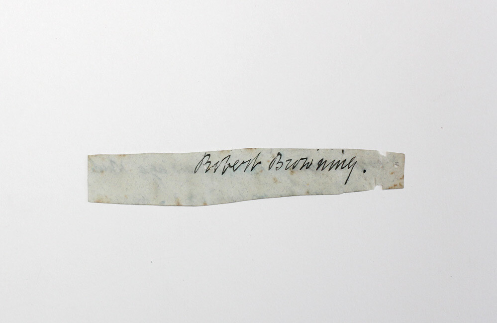 An Original Cut Signature from a Letter by Robert Browning