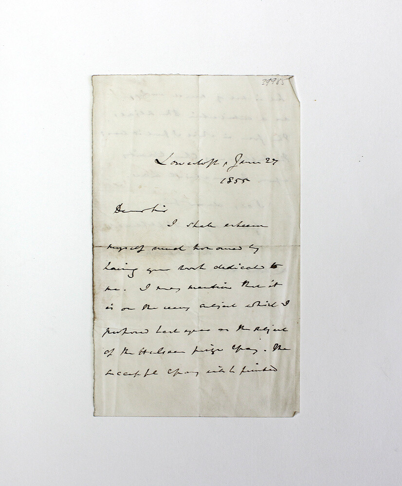 An Original Handwritten Letter Signed by William Whewell to Levi Leone