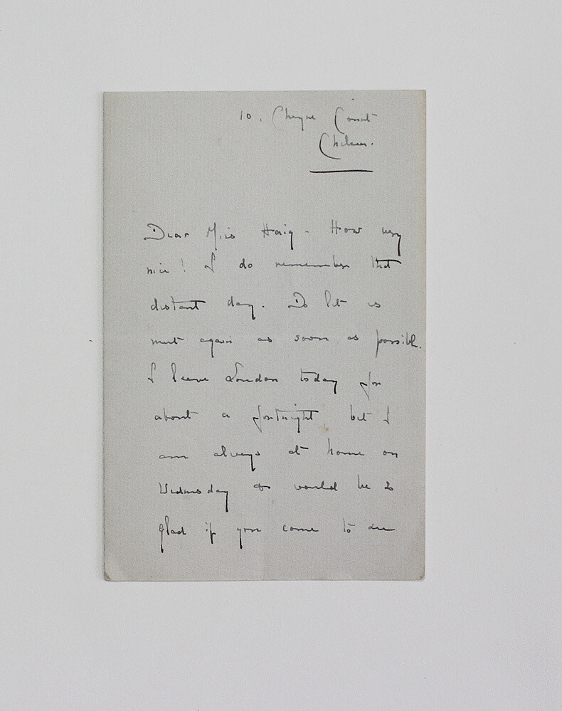An Original Handwritten Letter Signed by Writer Anne Douglas Sedgwick