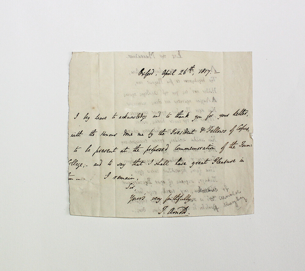 An Original Handwritten Letter Signed by Dr Thomas Arnold to Levi Leone