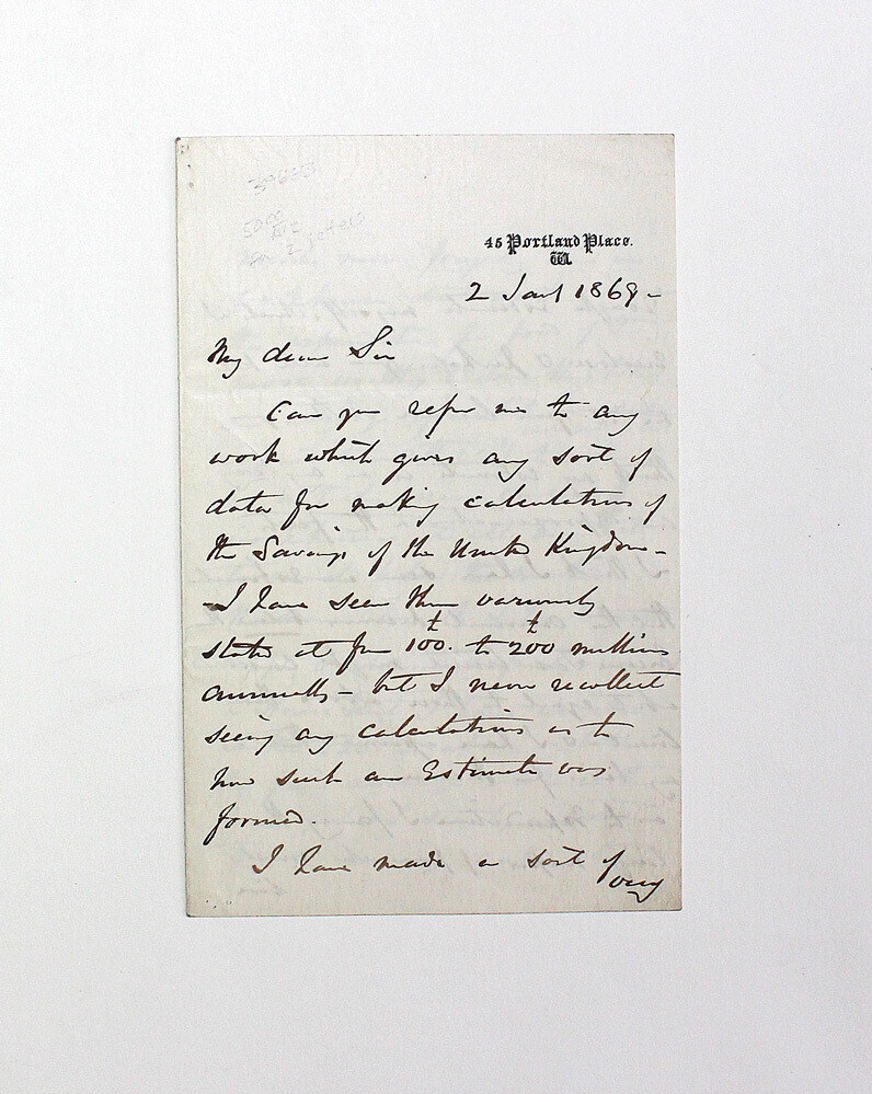 An Original Handwritten Letter Signed by Thomas Hankey to Levi Leone