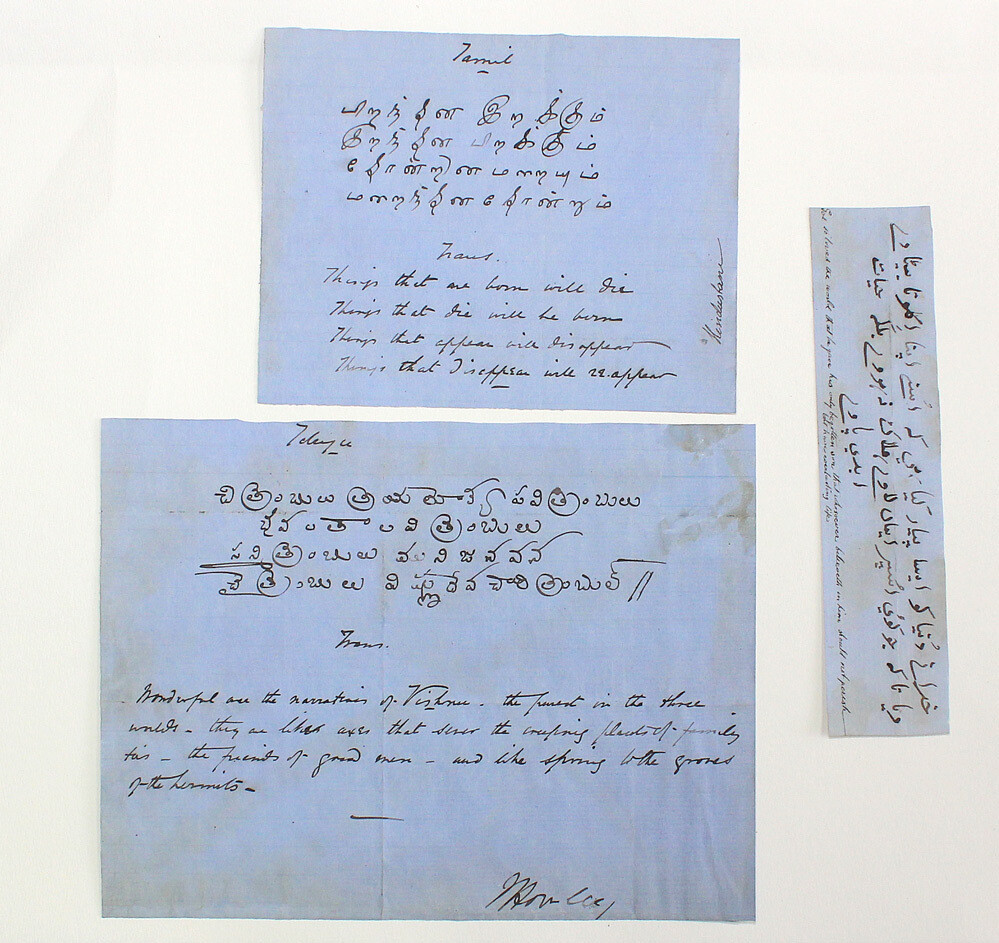 Three Original Handwritten Letters/Papers Signed by Professor of Languages Thomas Howley to Levi Leone