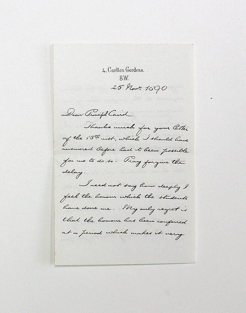 An Original Letter Signed and Written by future Prime Minister Arthur Balfour