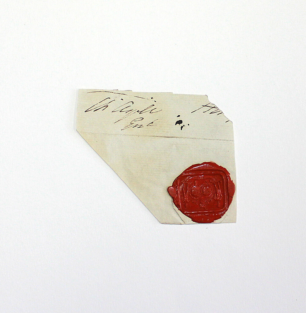 An Original Clipped Military Paper with Native American Indigenous Indians Red Wax Seal Written and Signed by General Sir Charles Asgill.