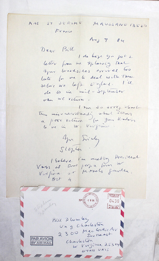 An Original Handwritten and Signed letter/envelope by Writer Stephen Spender