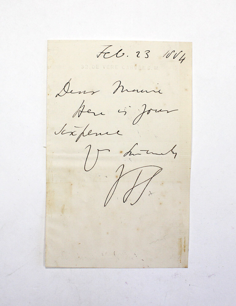 An Original Hand Written and Signed Letter by Lawyer Sir James Fitzjames Stephen to Henry James Maine