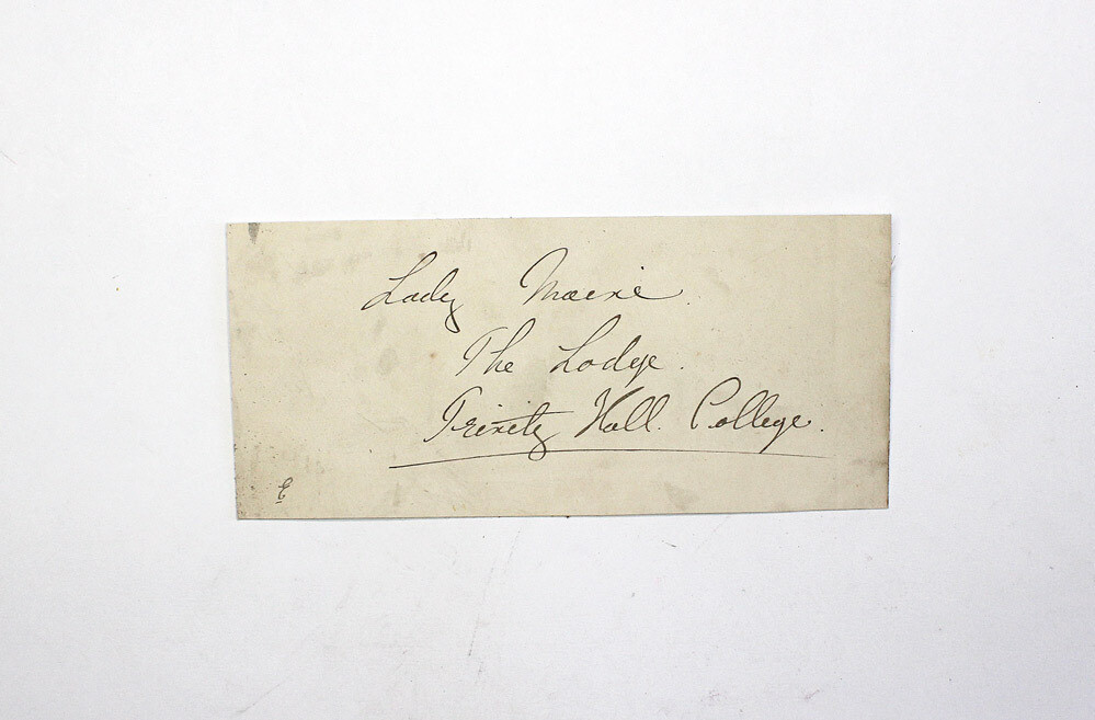 An Original Hand Written Address Paper and Initialed by Prince Albert Victor, Duke of Clarence and Avondale to Lady Maine